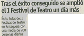 recorte de prensa de Antequera